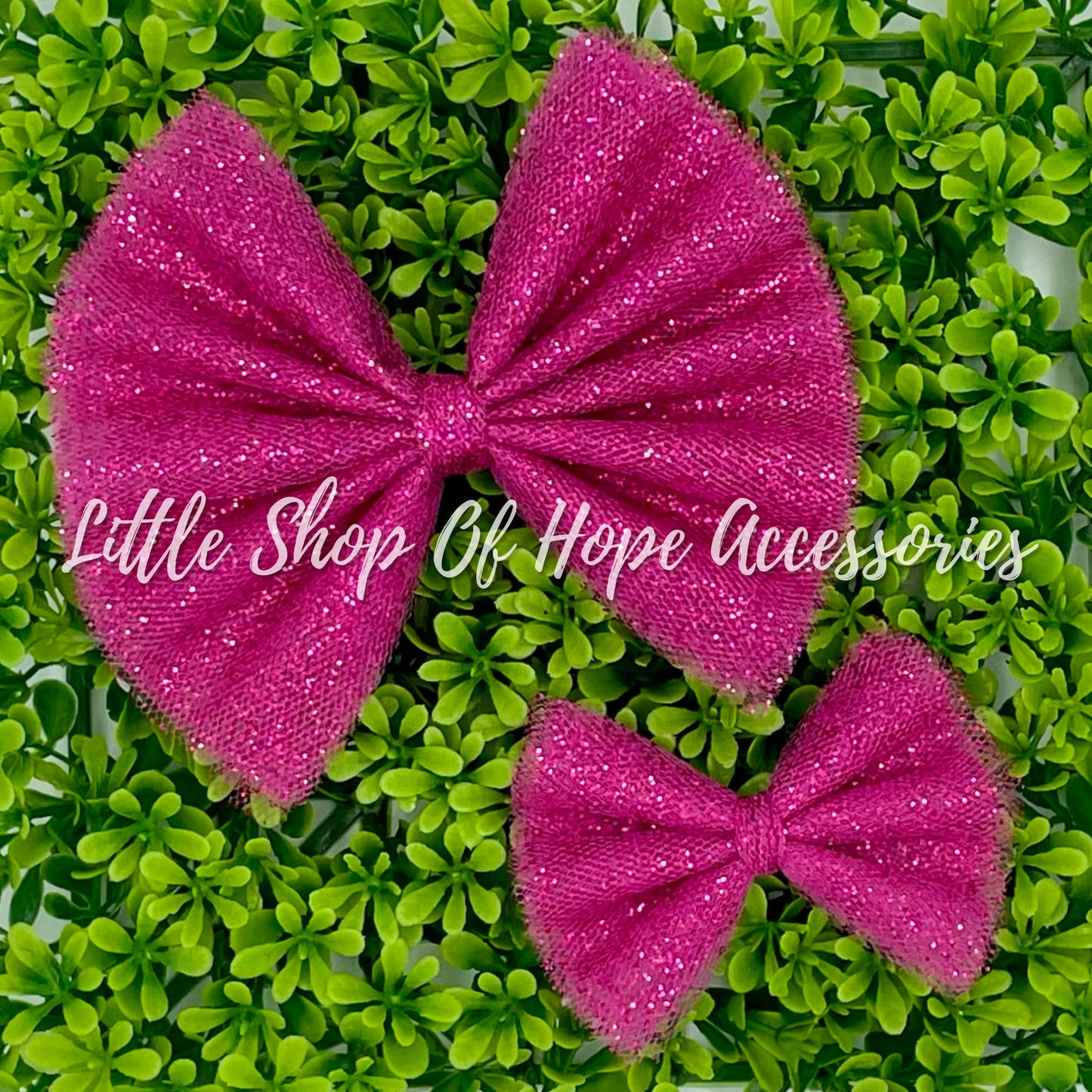 Chunky Glitter Tulle Bows