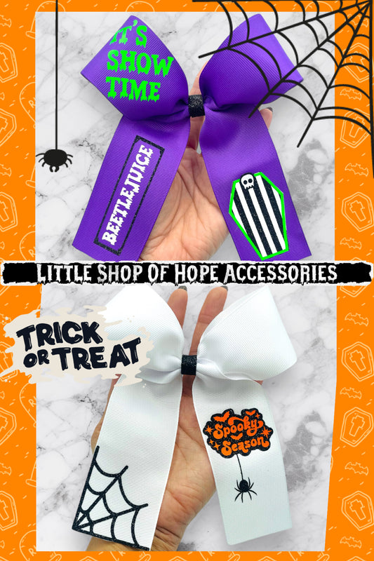 Halloween Long Tail Ribbon Bows