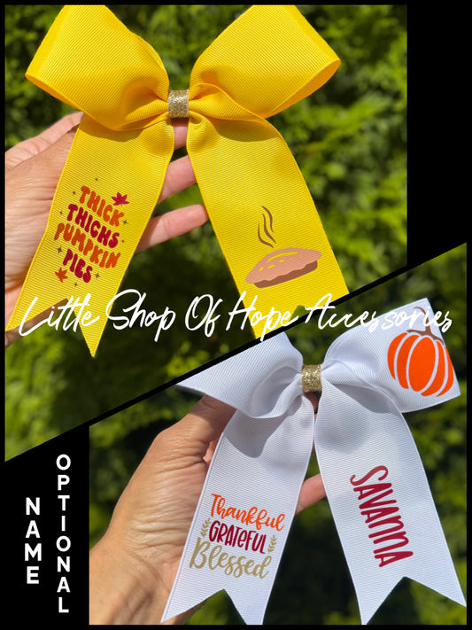Thanksgiving Long Tail Ribbon Bows