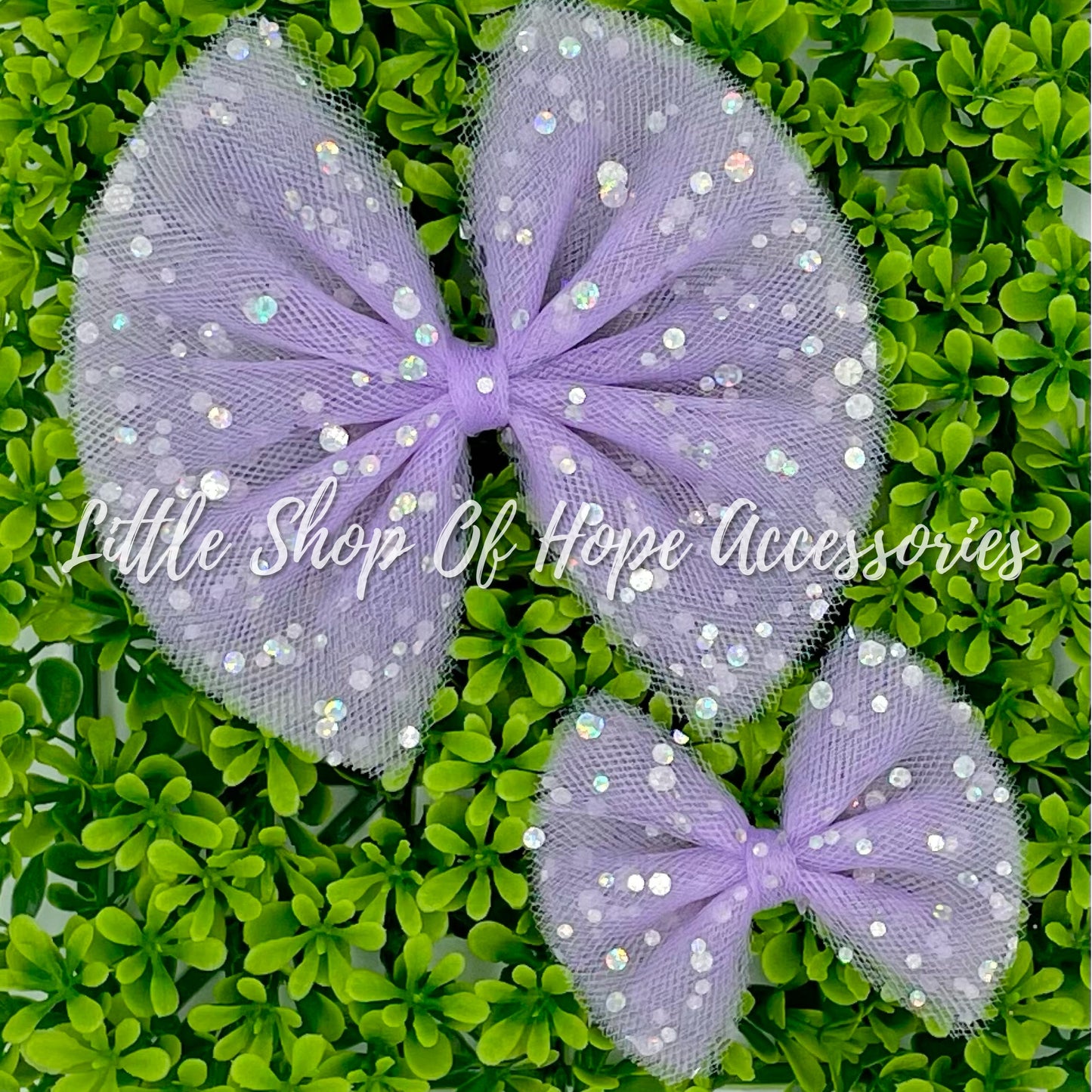 Holo Dot Glitter Tulle Bows