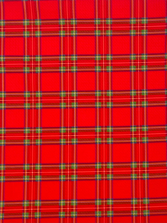 Red Tartan Plaid Headbands + Scrunchies