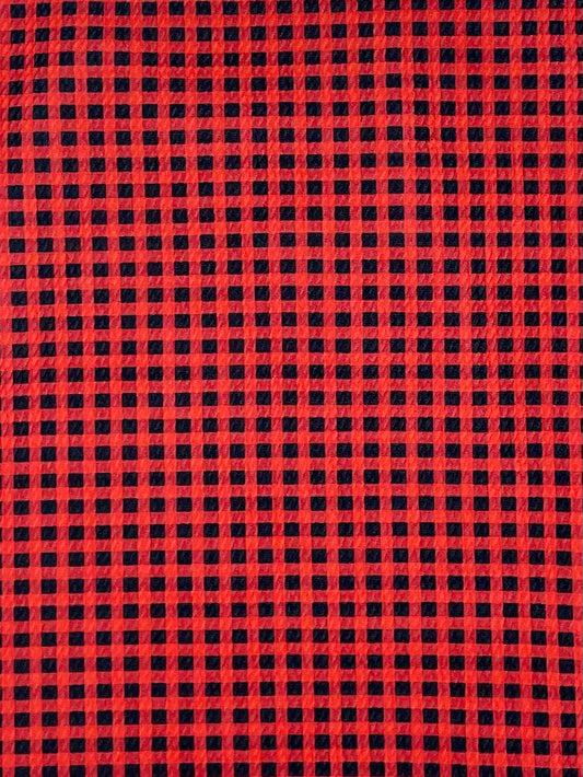 Red Mini Buffalo Plaid Headbands + Scrunchies