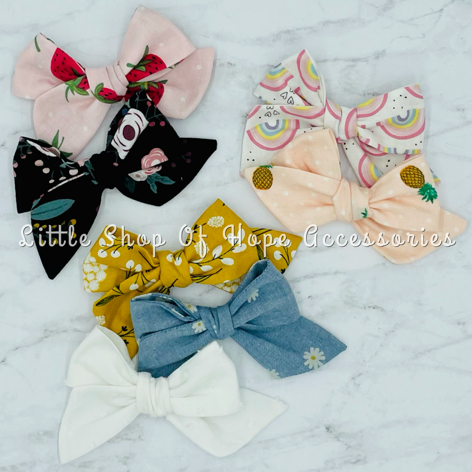 100% Cotton Bows + Scrunchies