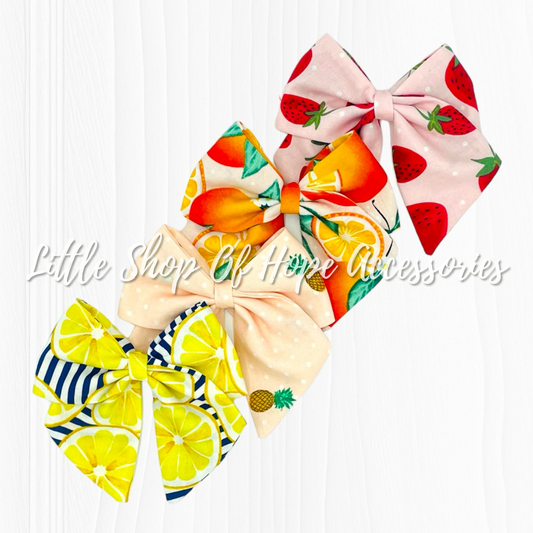 Fruit Bows + Scrunchies *100% Cotton