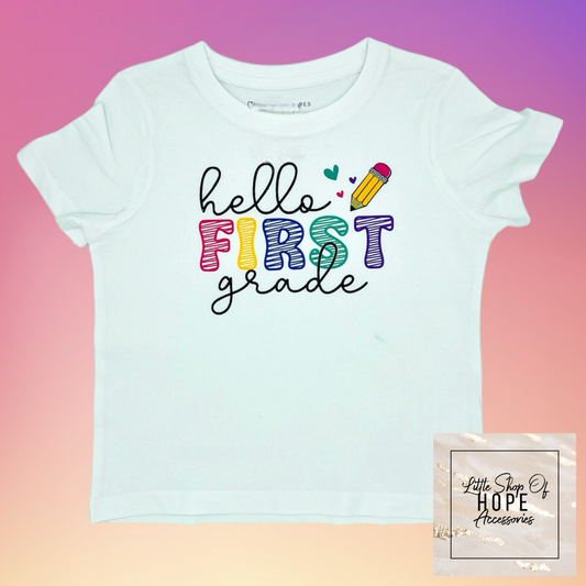 Colorful Hello Grade Tee - Child Size