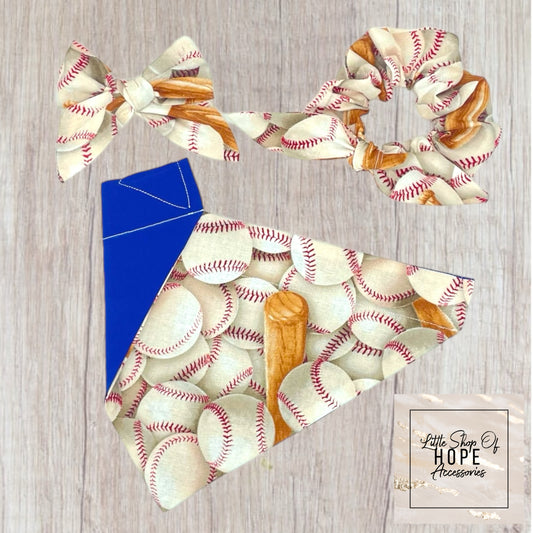 Baseball Reversible Pet Bandanas *Optional Personalization