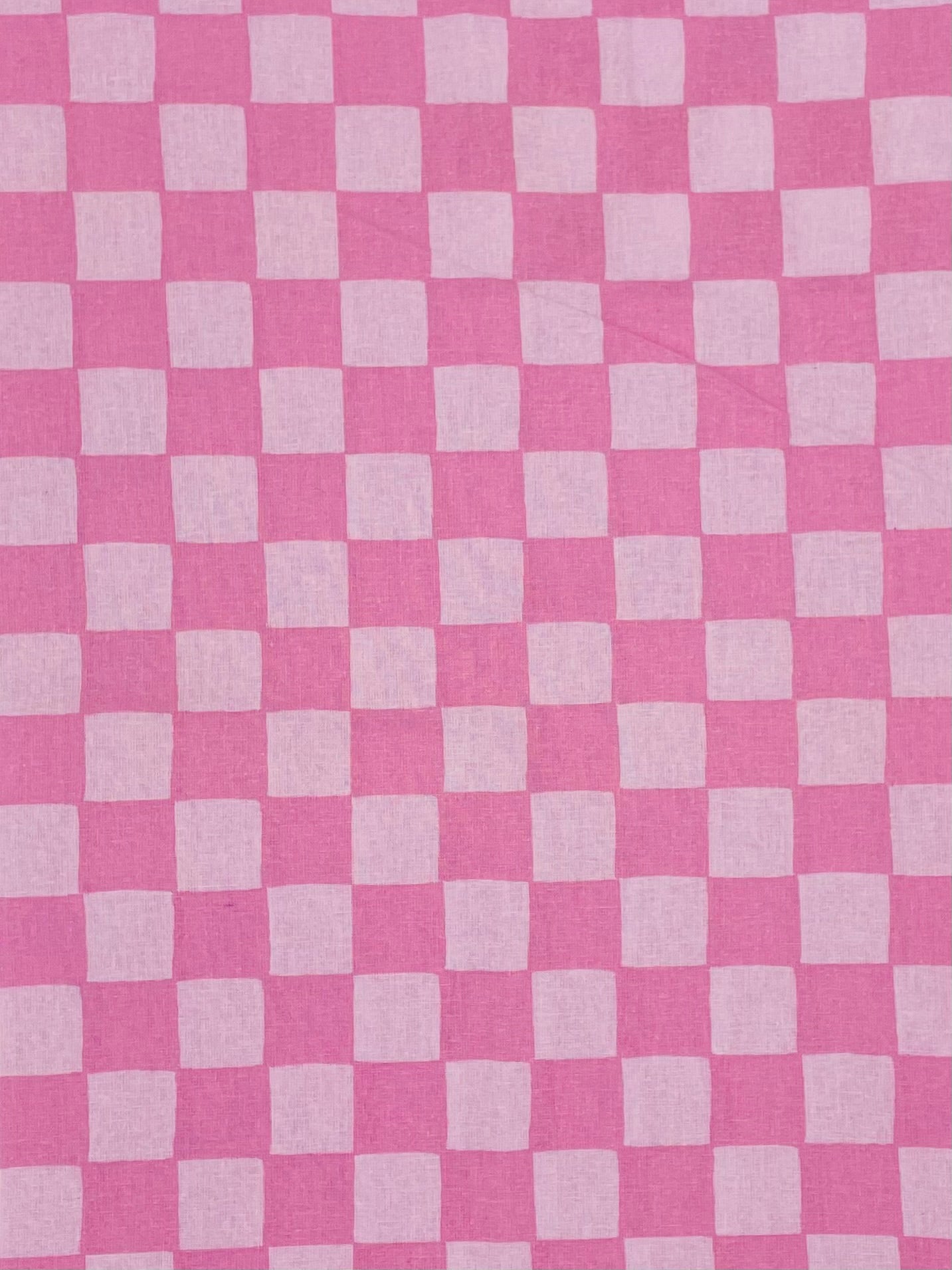 Pink Checkered Bows + Scrunchies *100% Cotton