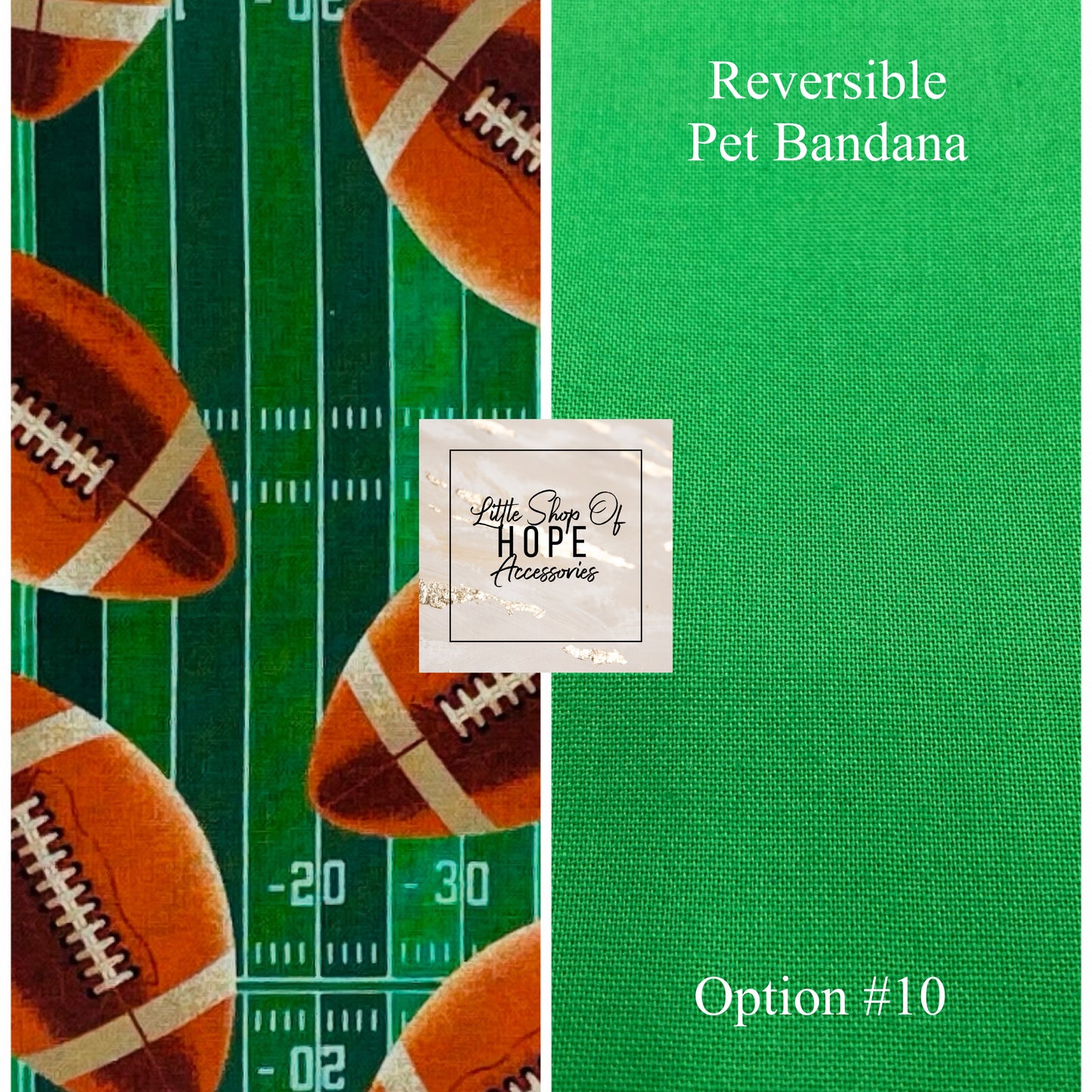 Football Reversible Pet Bandanas *Optional Personalization