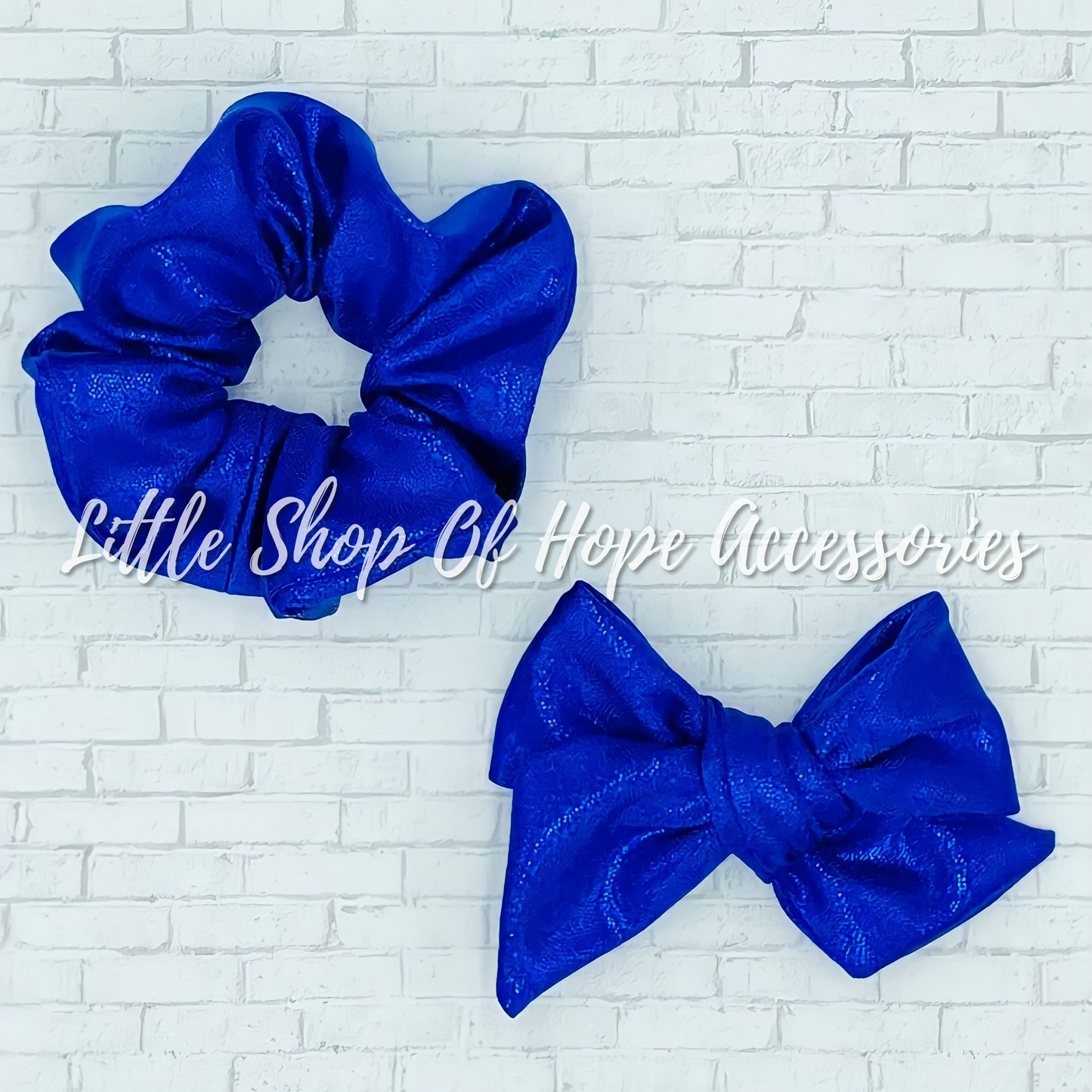 Royal Blue Hologram Bows + Headwraps