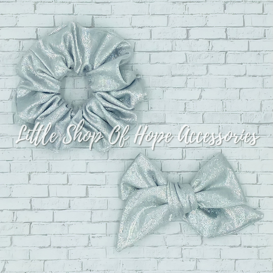 Silver Hologram Bows + Headwraps