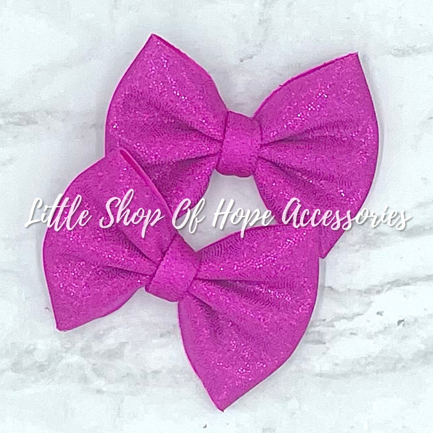 Hot Pink Hologram Bows + Headwraps