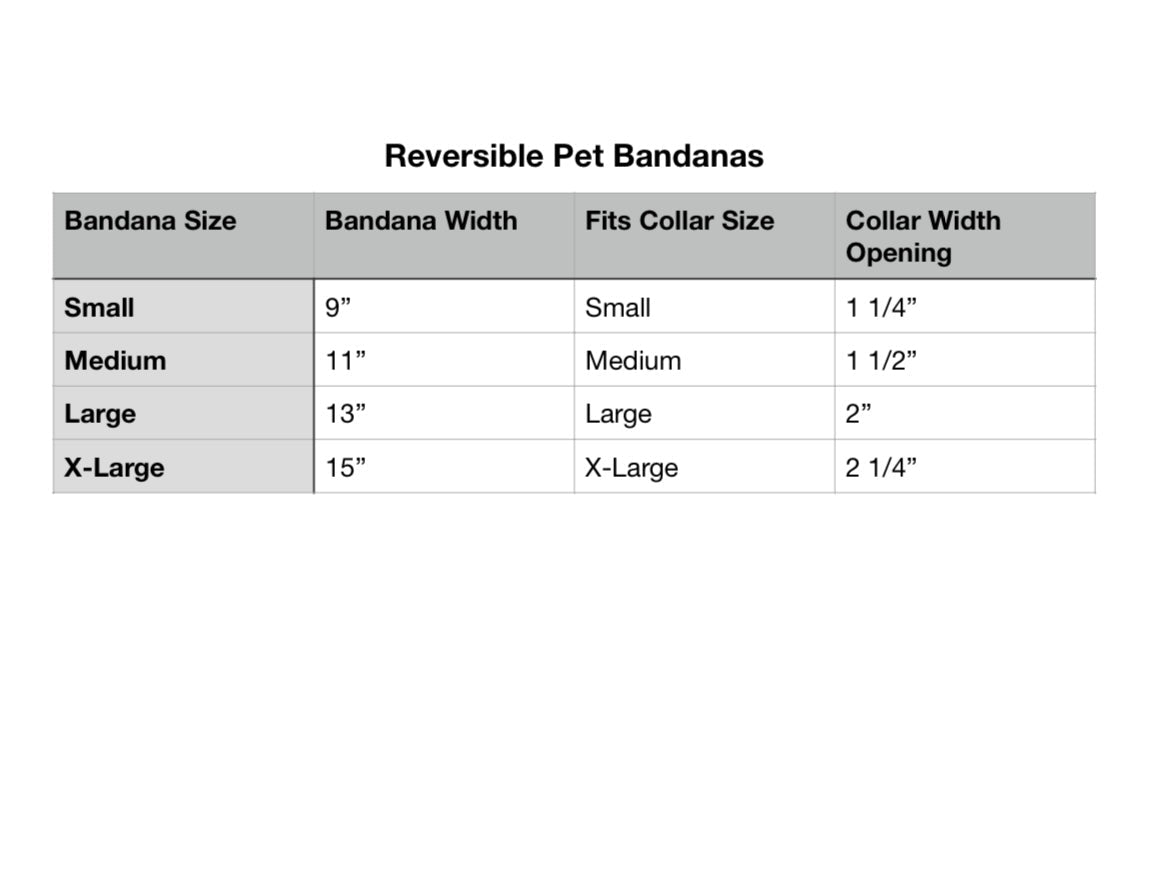 Football Reversible Pet Bandanas *Optional Personalization