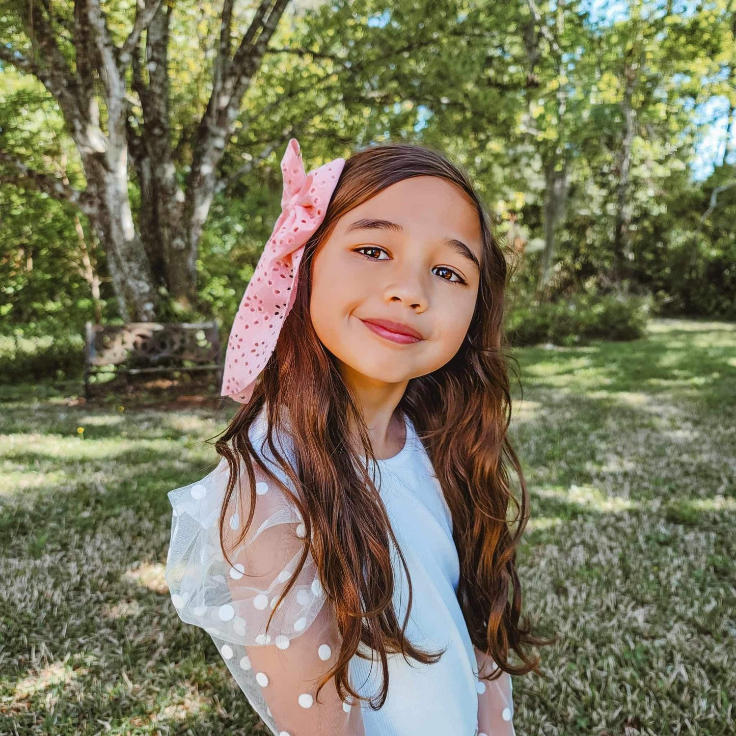 Dusty Pink Eyelet Bows + Headwraps