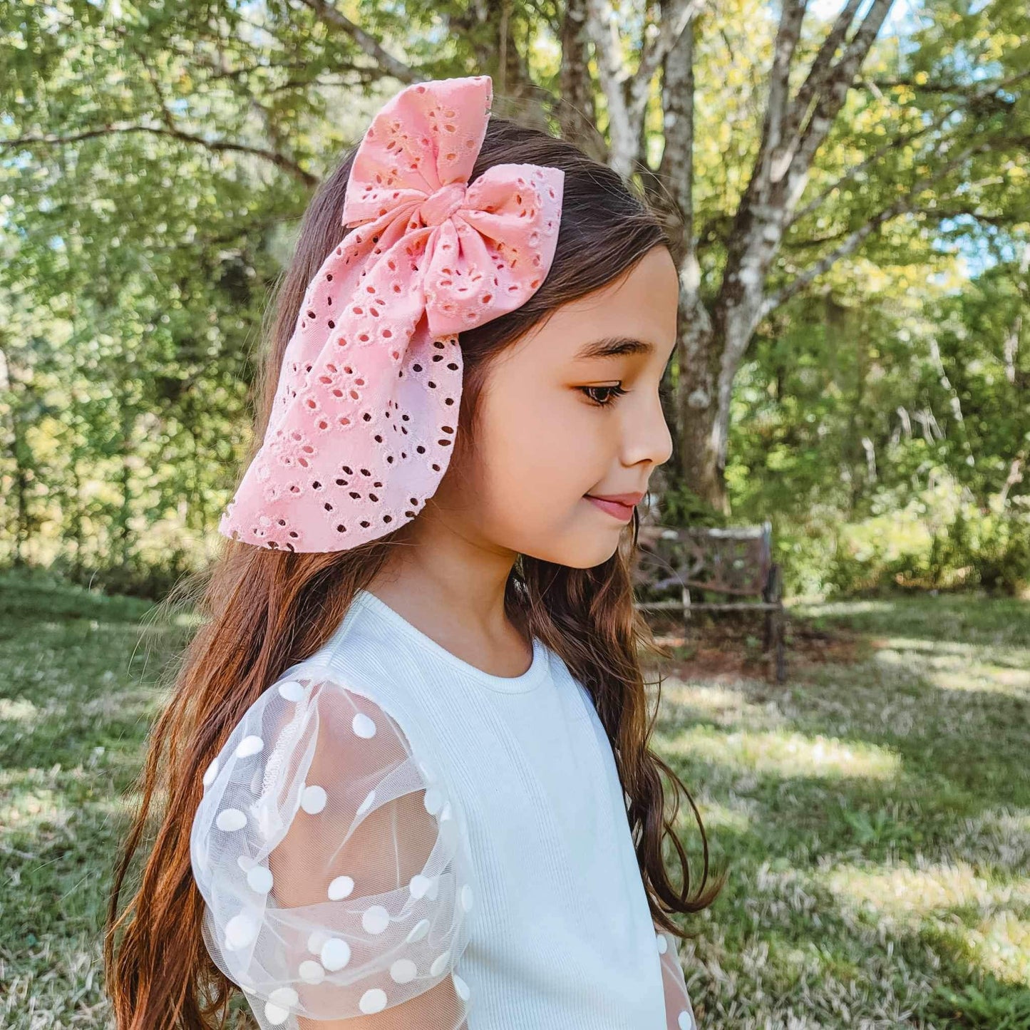 Dusty Pink Eyelet Bows + Headwraps