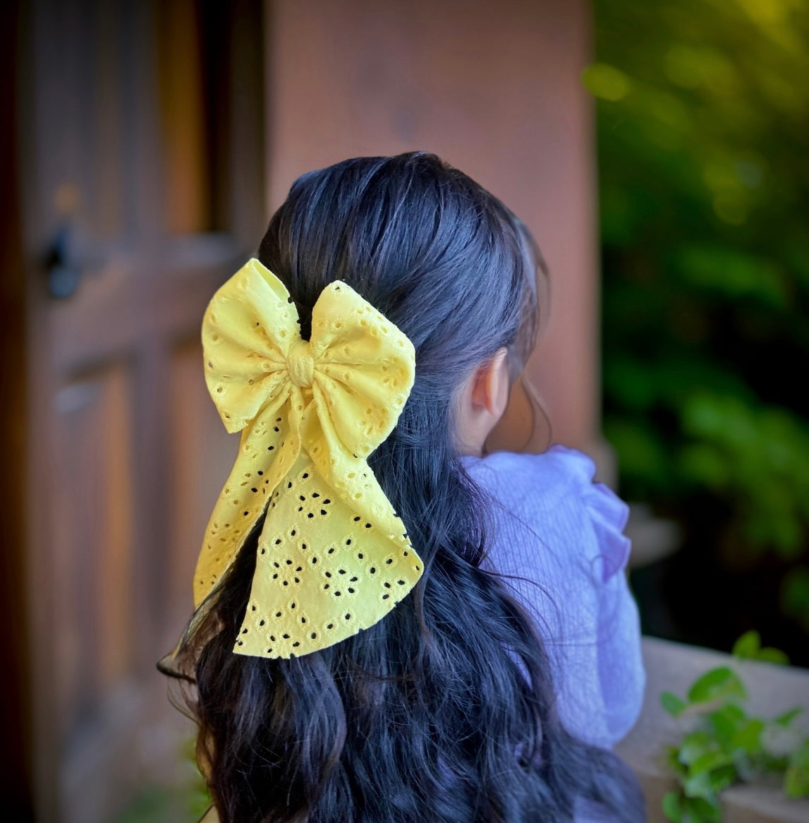 Sunshine Yellow Eyelet Bows + Headwraps