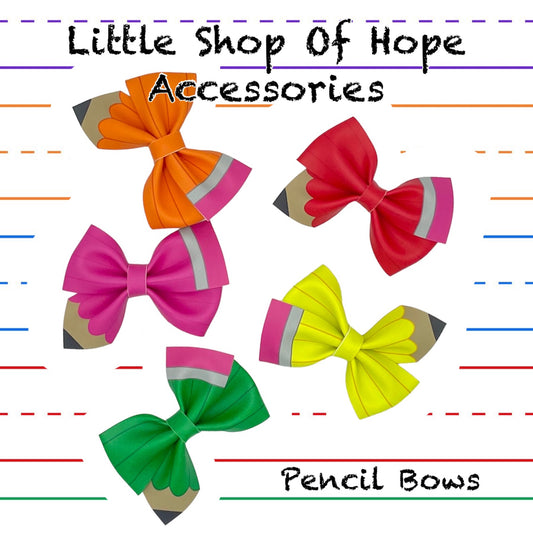 Pencil Pinwheel Bows