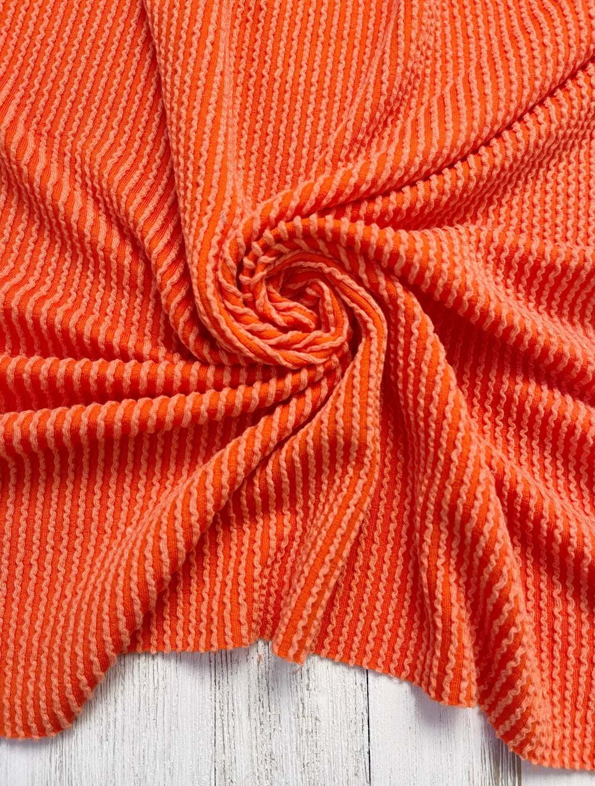 Orange Wavy Rib Bows + Headwraps