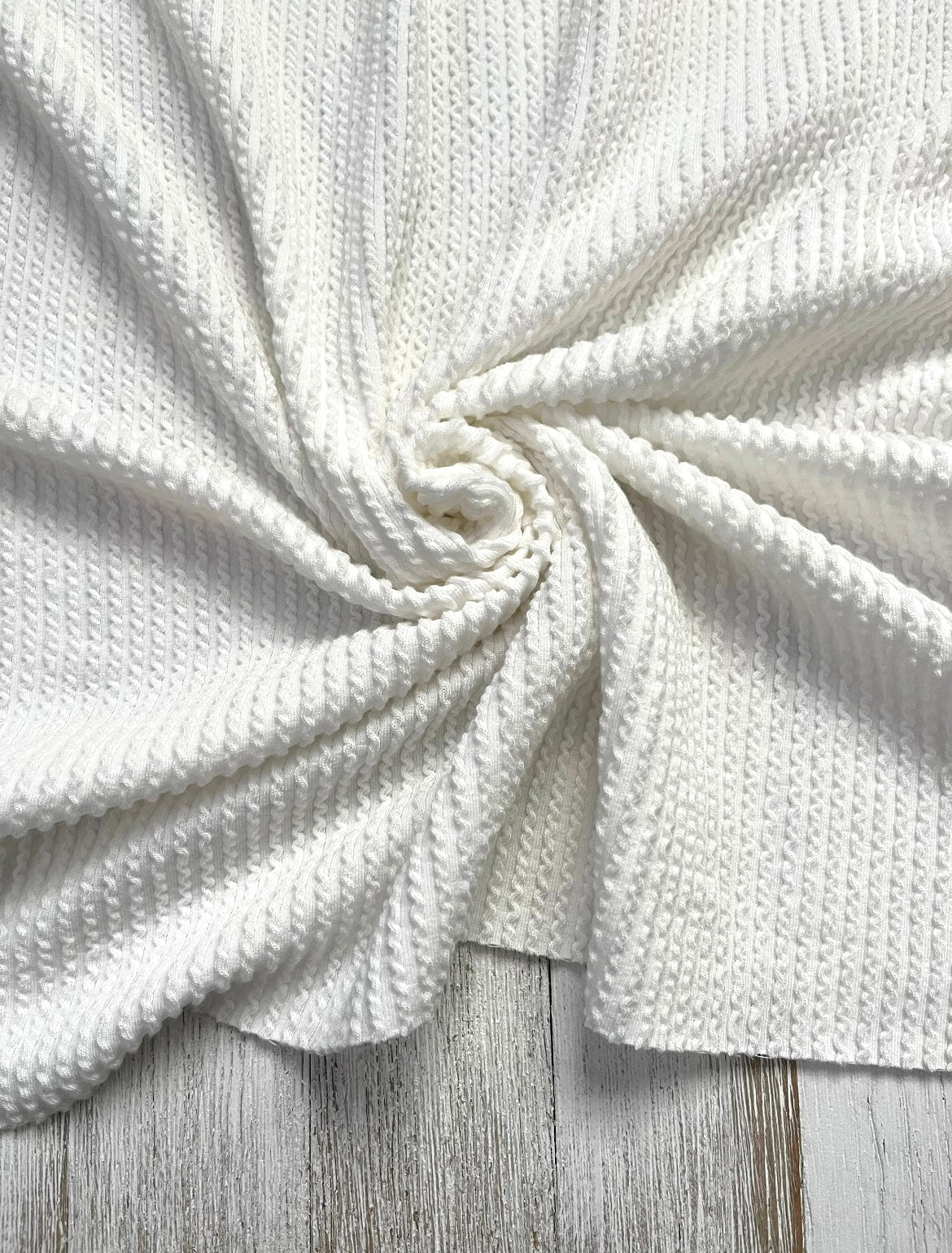 Ivory Wavy Rib Bows + Headwraps