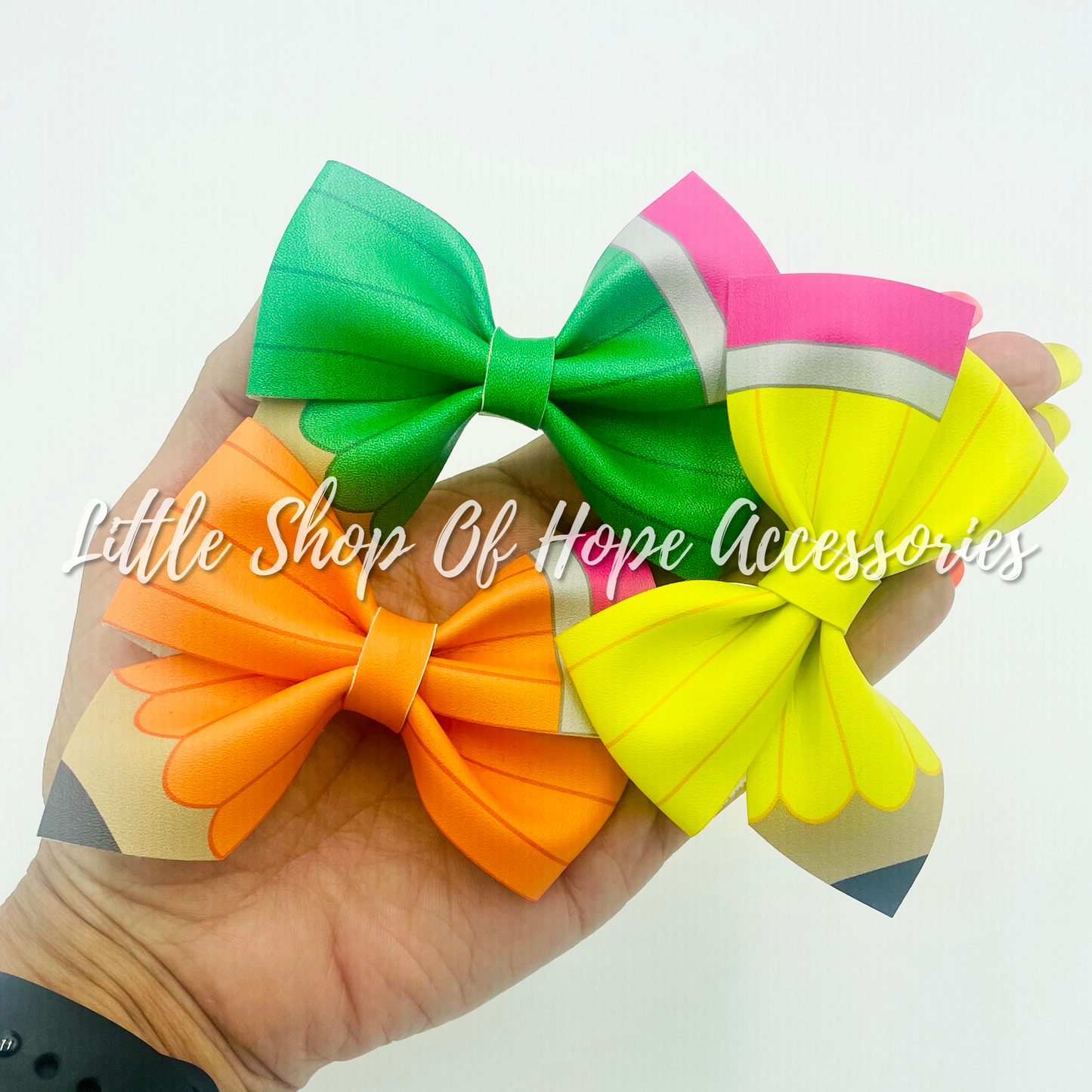 Pencil Pinwheel Bows