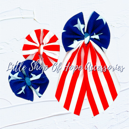 Stars & Stripes Split Bows