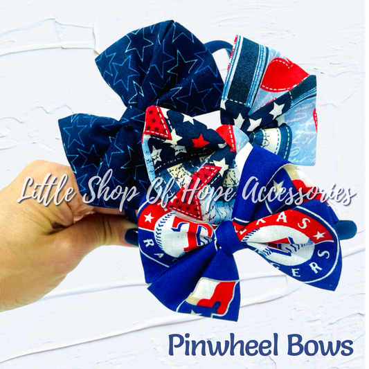 Tex Rangers Bows + Scrunchies *100% Cotton