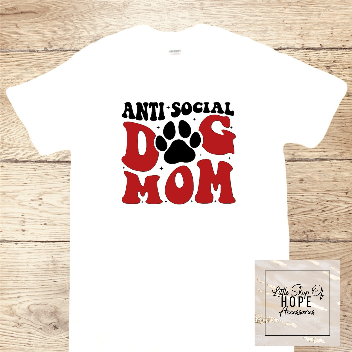 Anti Social Dog Mom Adult Tee