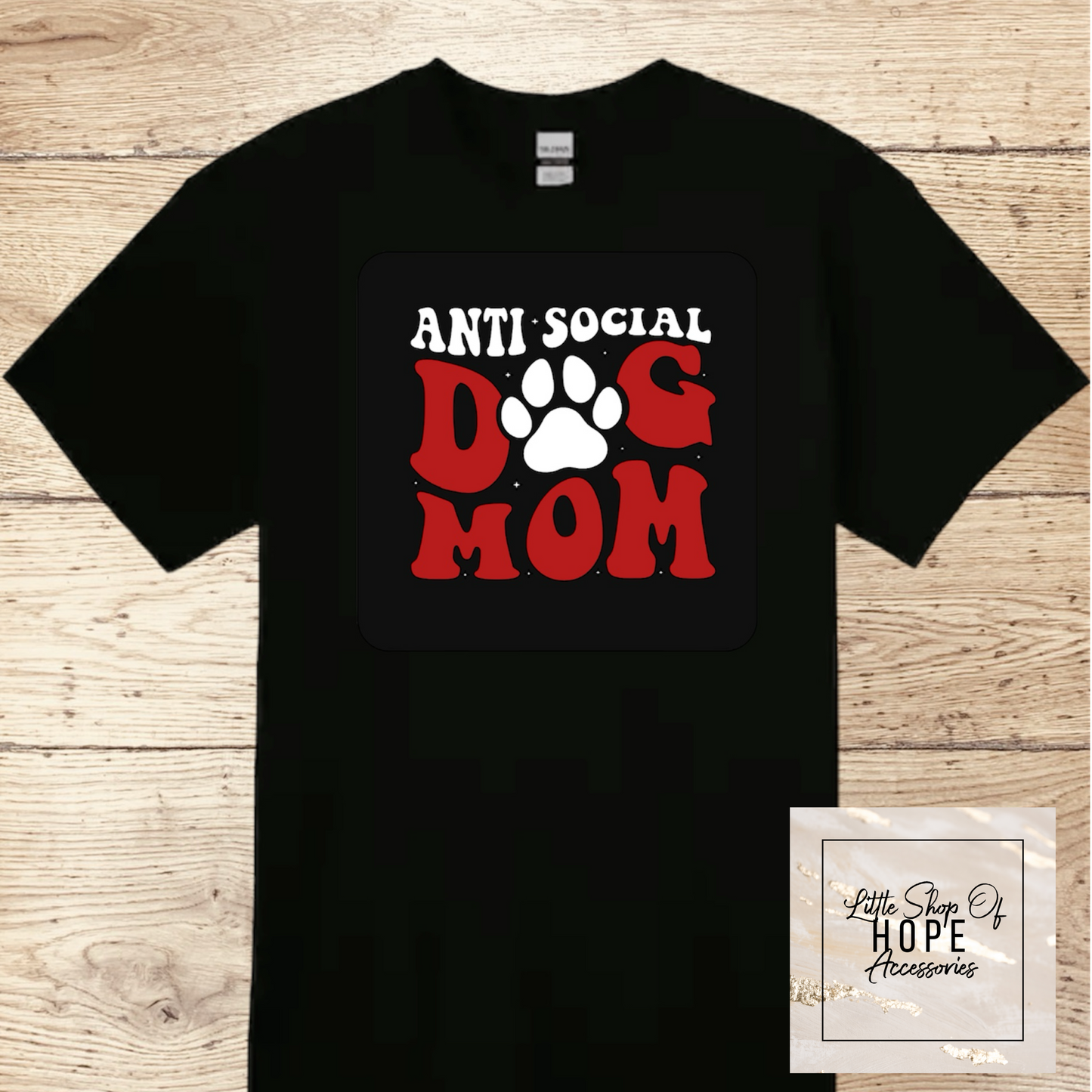 Anti Social Dog Mom Adult Tee