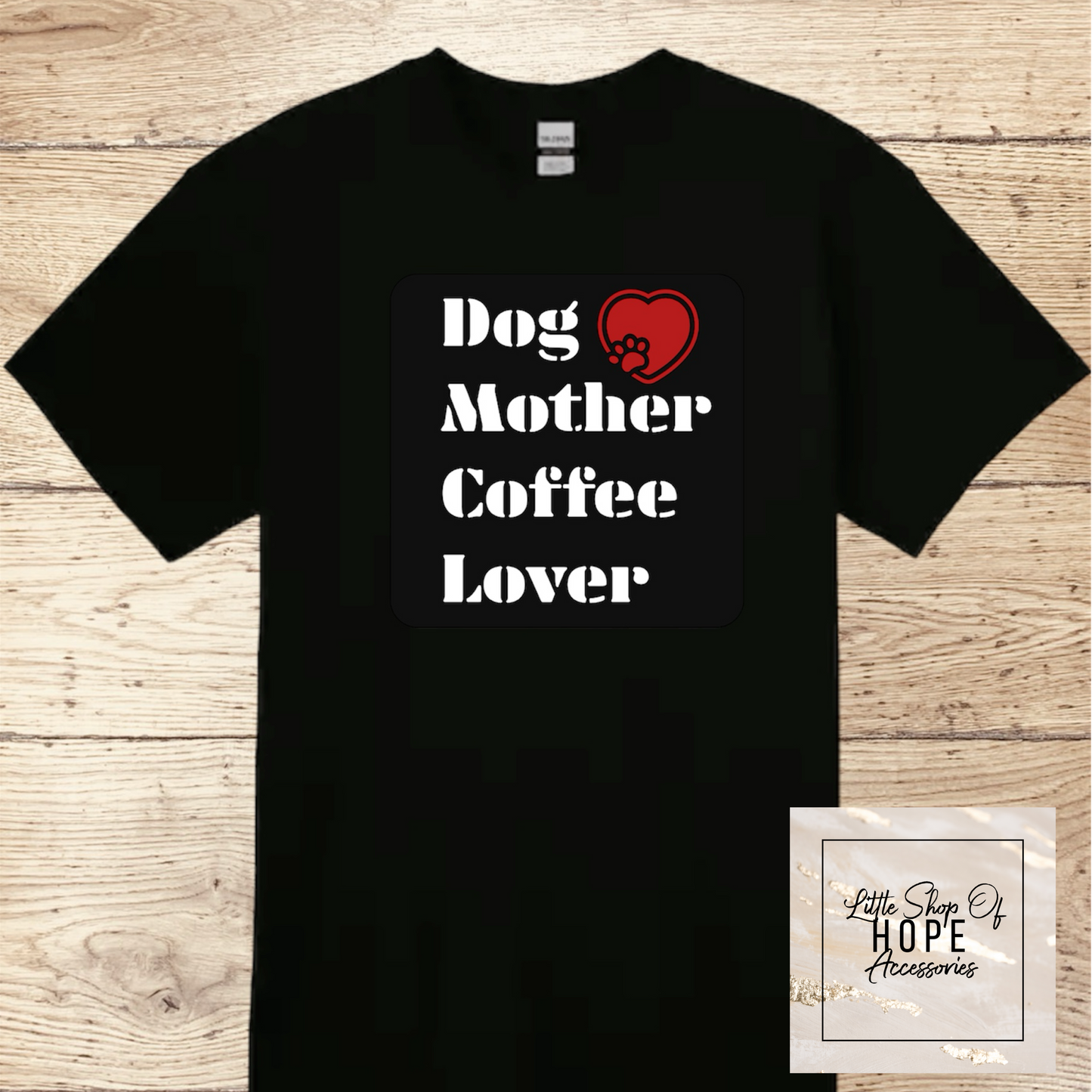 Dog Mother Coffee Lover Adult Tee