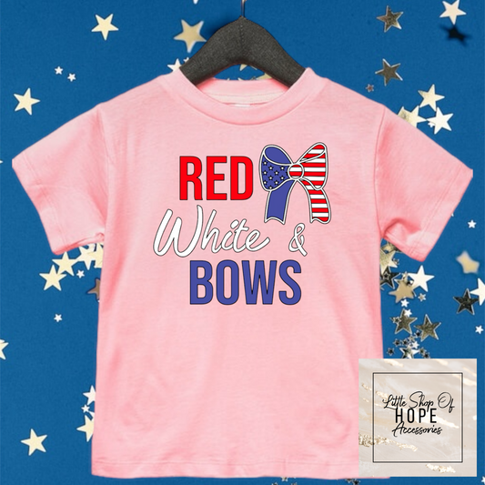 Red White & Bows Tee - Child Size