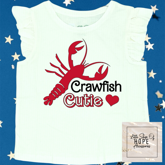 Crawfish Cutie Flutter Sleeve Tank - Child Size