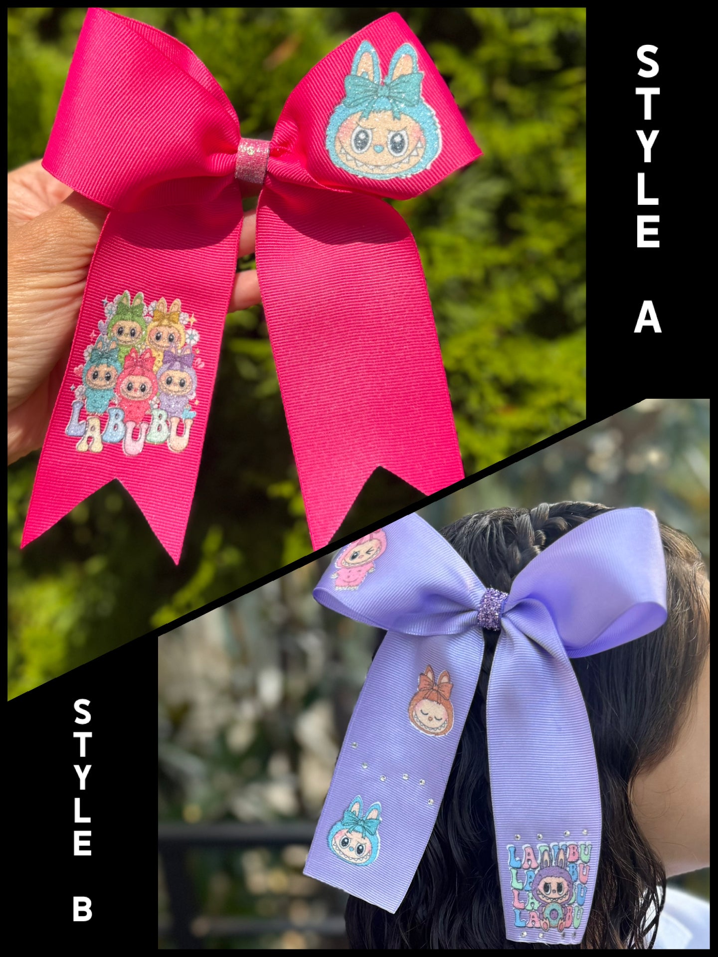 Little Monsters Long Tail Ribbon Bows