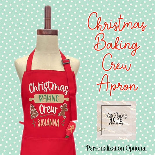 Christmas Baking Crew KIDS Apron