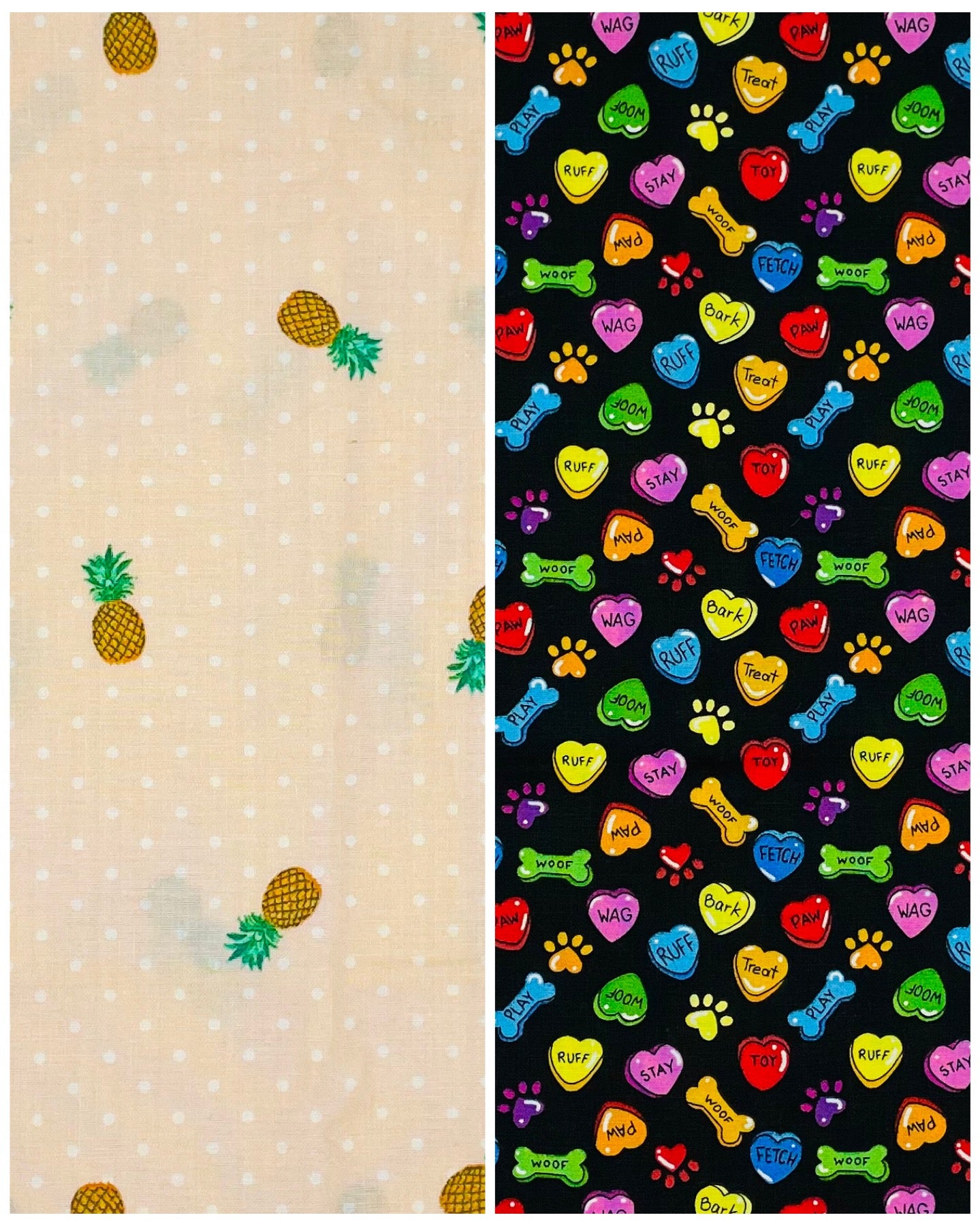 Fruit Print Reversible Pet Bandanas *Optional Personalization