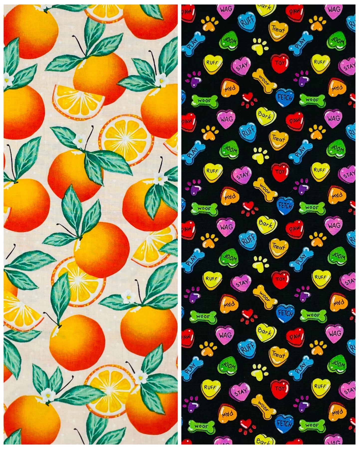 Fruit Print Reversible Pet Bandanas *Optional Personalization