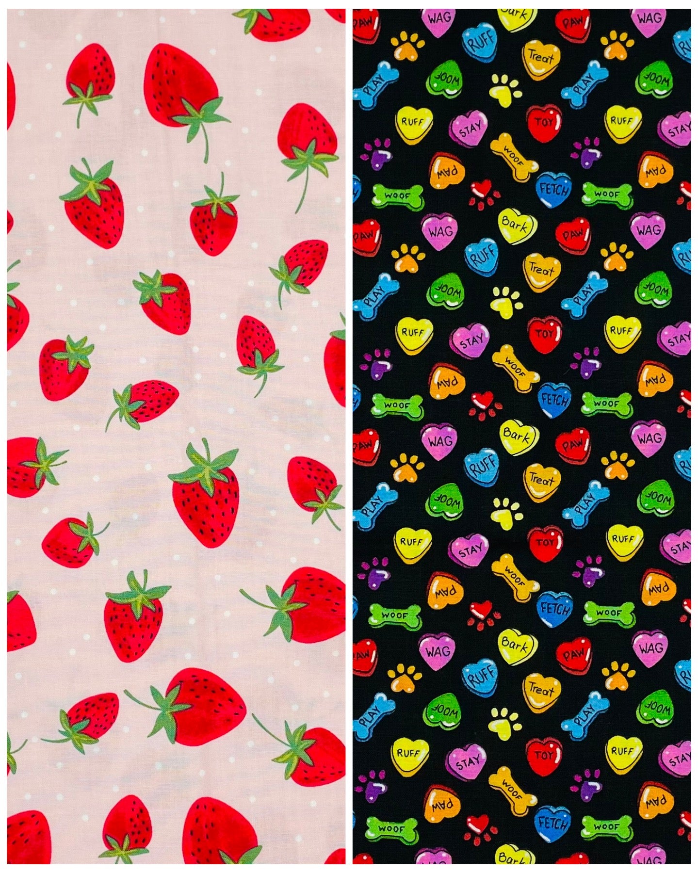 Fruit Print Reversible Pet Bandanas *Optional Personalization