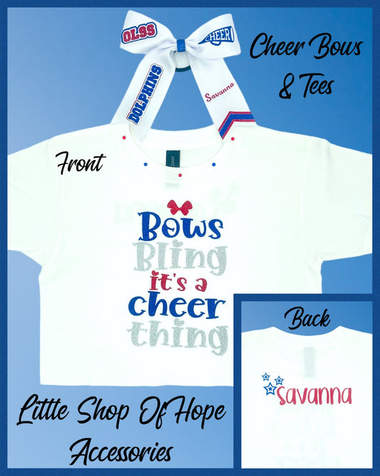 Bows Bling it's a Cheer Thing - Child Size Tee