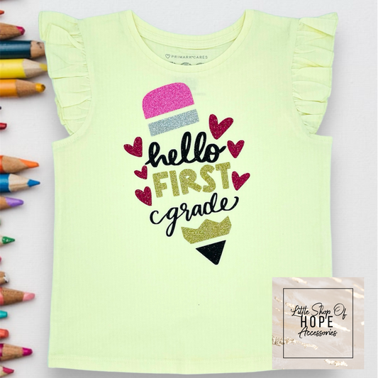 Pencil Hello Grade Tee - Child Size