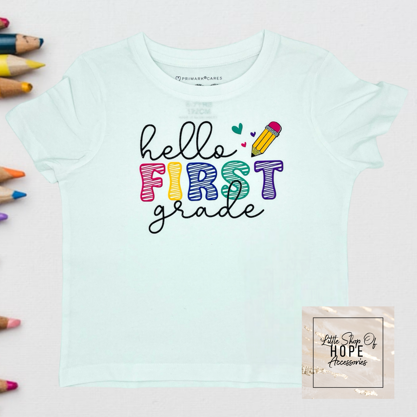 Colorful Hello Grade Tee - Child Size