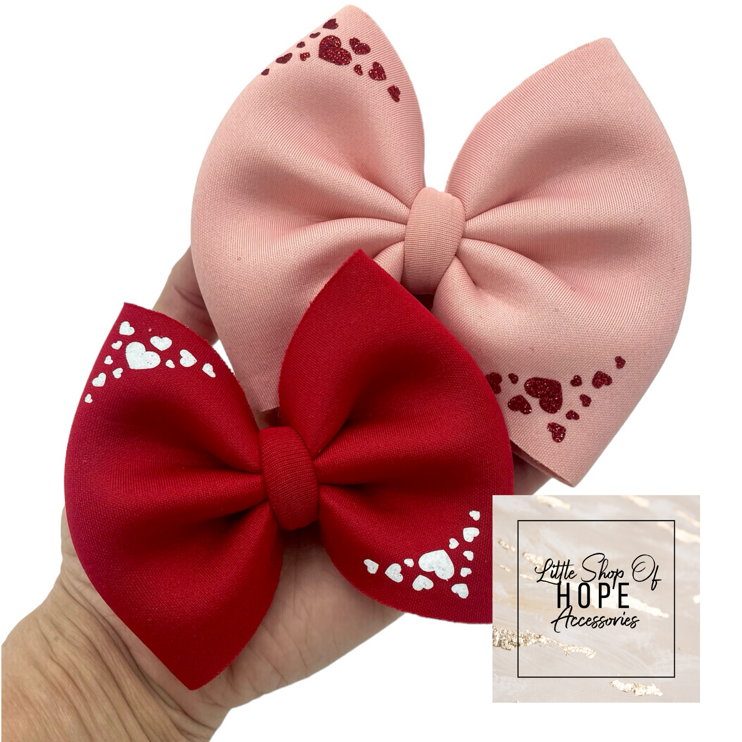 Blooming Hearts Puff Bows