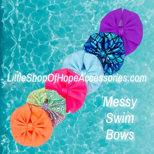 Orange Pop SWIM Fabric Bows + Headwraps