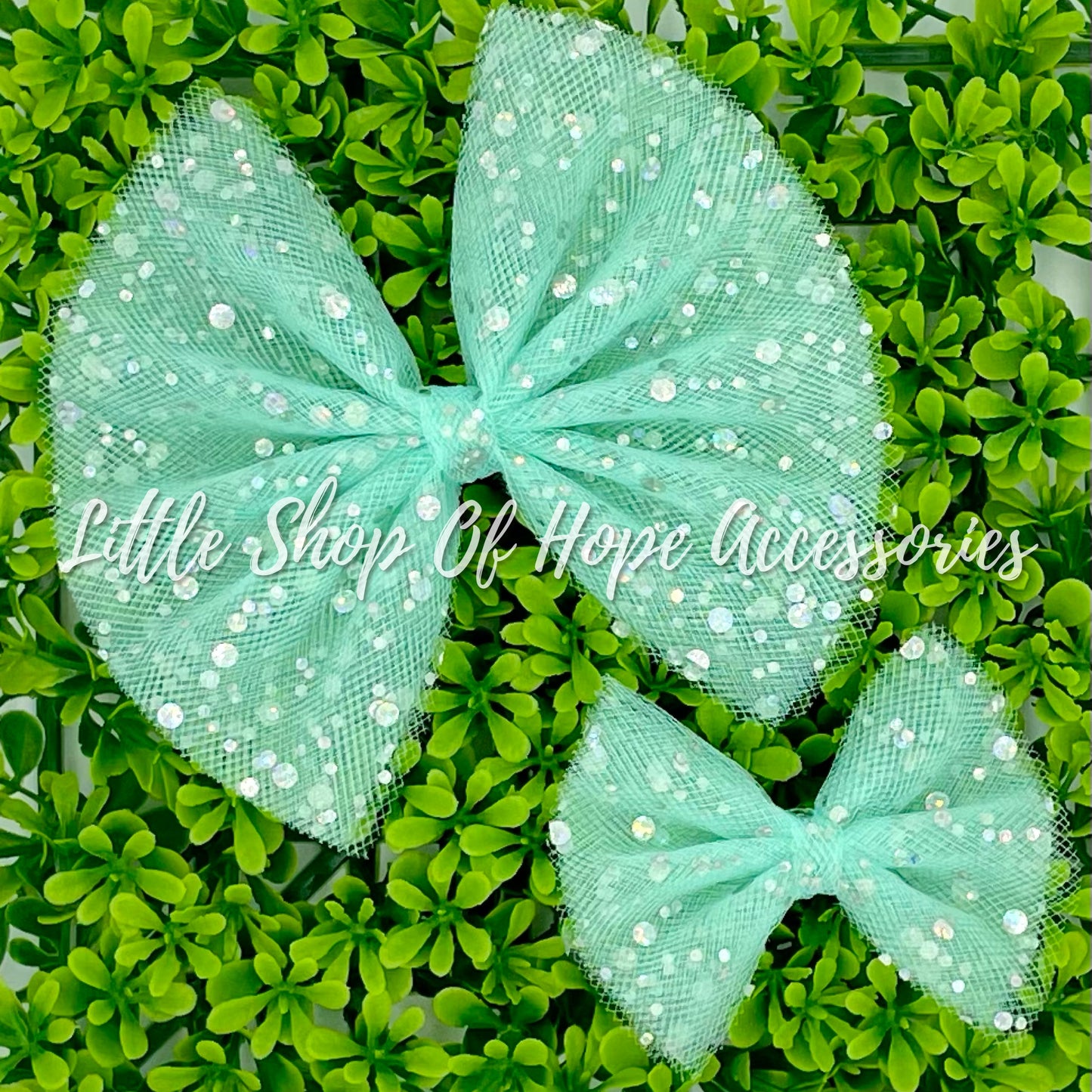 Holo Dot Glitter Tulle Bows