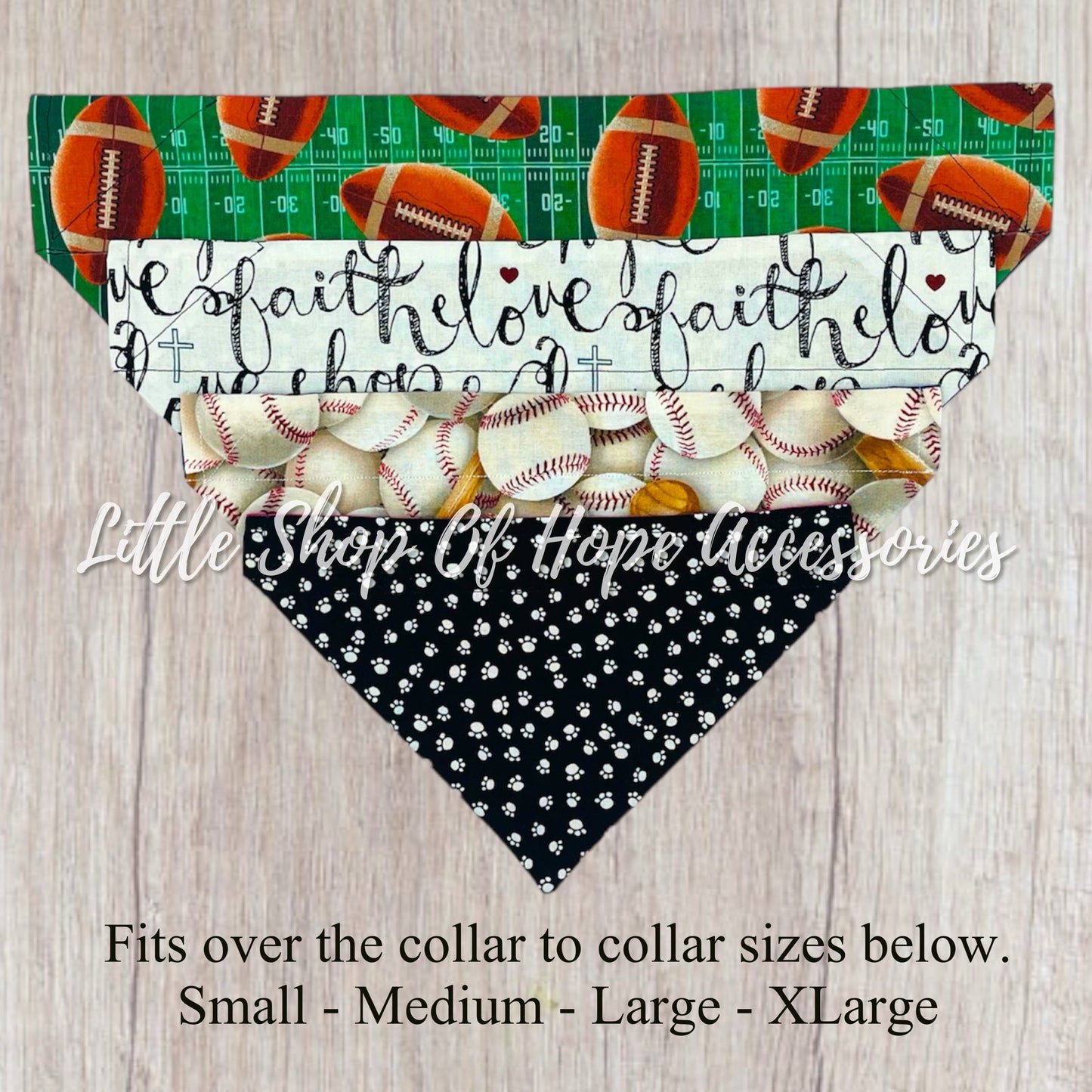 Faith Reversible Pet Bandanas *Optional Personalization