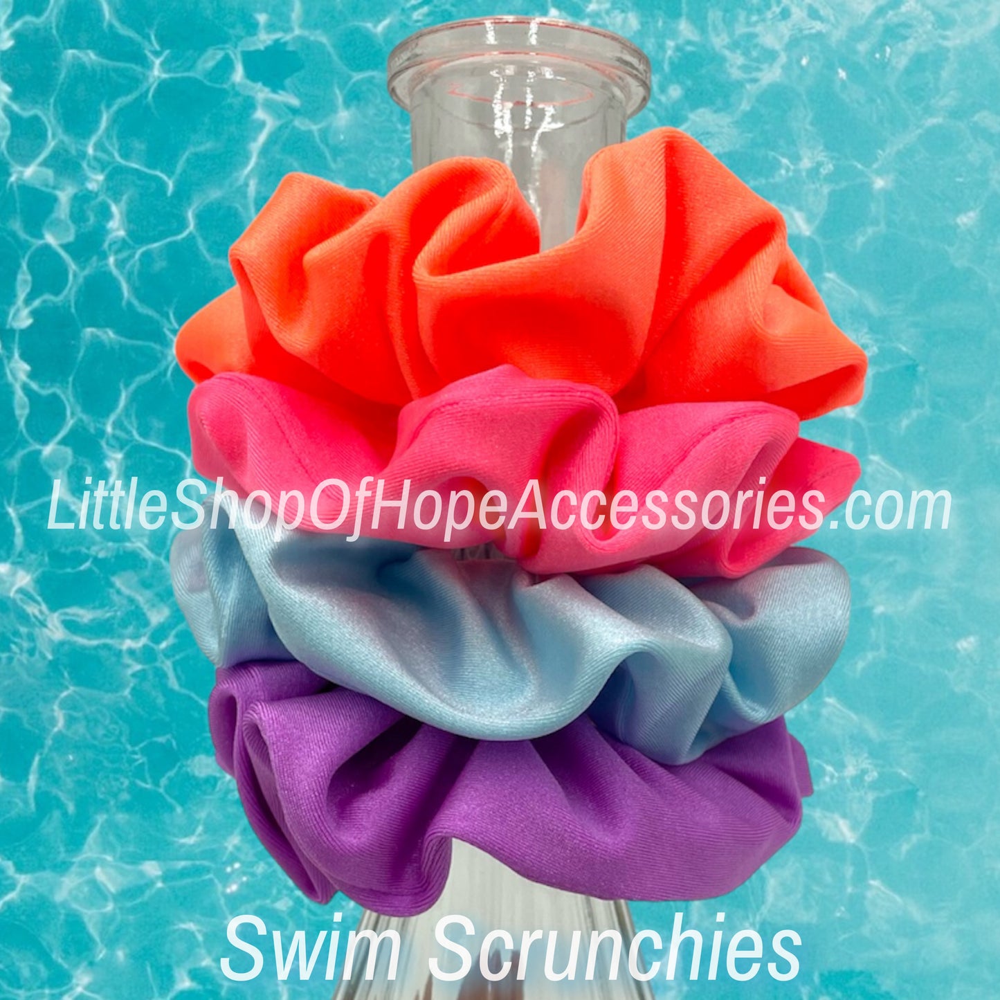 Orange Pop SWIM Scrunchies