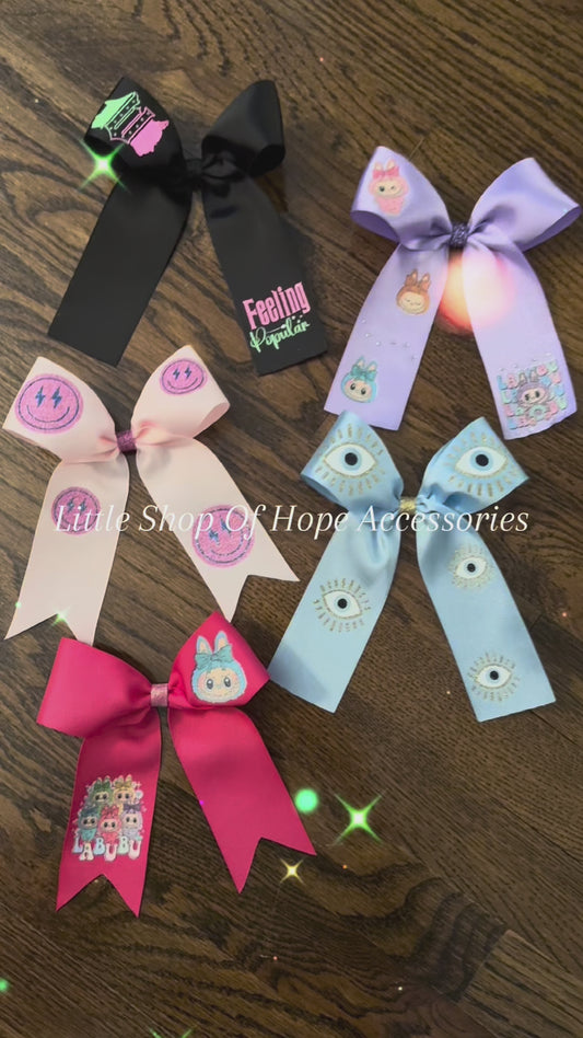 Little Monsters Long Tail Ribbon Bows