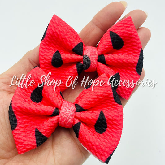 Watermelon Seeds Bows + Headwraps