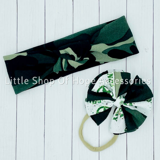 Camo Military Shredded Bows