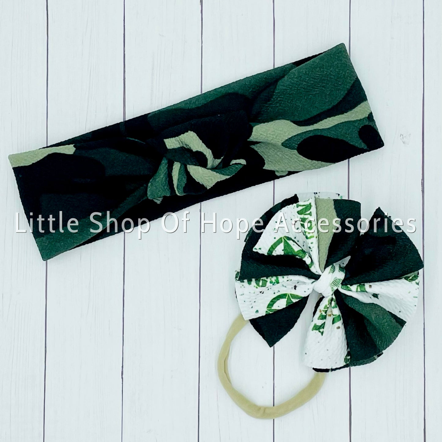 Camo Headbands + Scrunchies