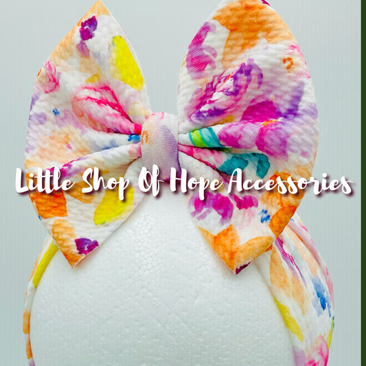 Spring Floral Bows + Headwraps