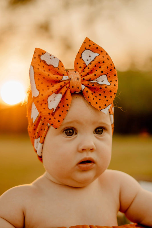 Ghostly Dots Bows + Headwraps