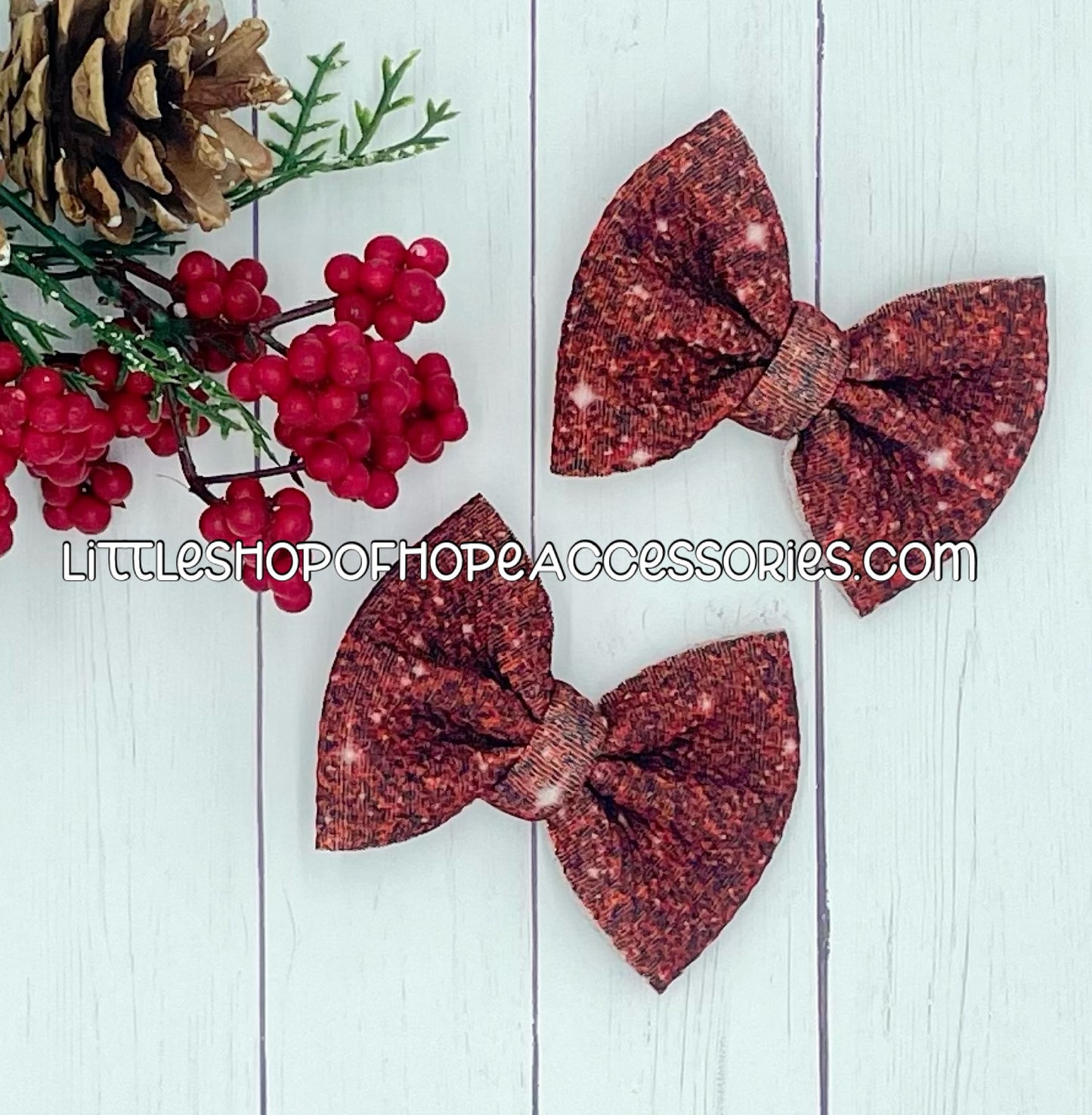 Sparkly Red Bows + Headwraps